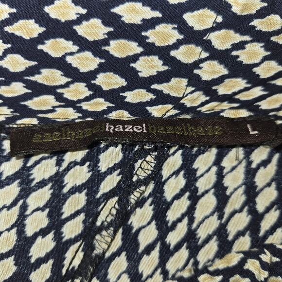 Azel Hazel Womens L Pants Crop Wide Leg Flowy Lightweight Boho Hippie Festival - Picture 2 of 16